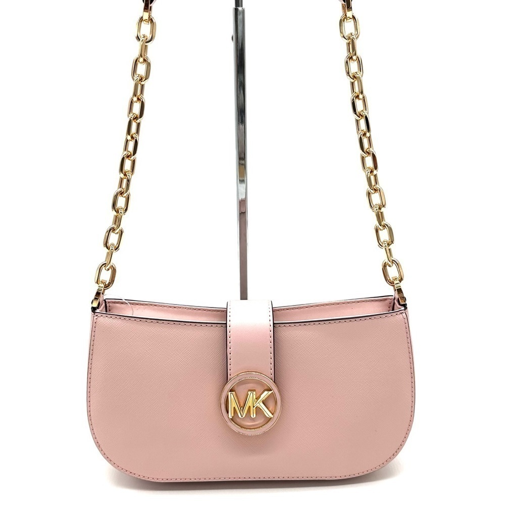 Michael Kors Small Carmen Pouchette Shoulder Bag Powder Blush (NWT) - Picture 2 of 10